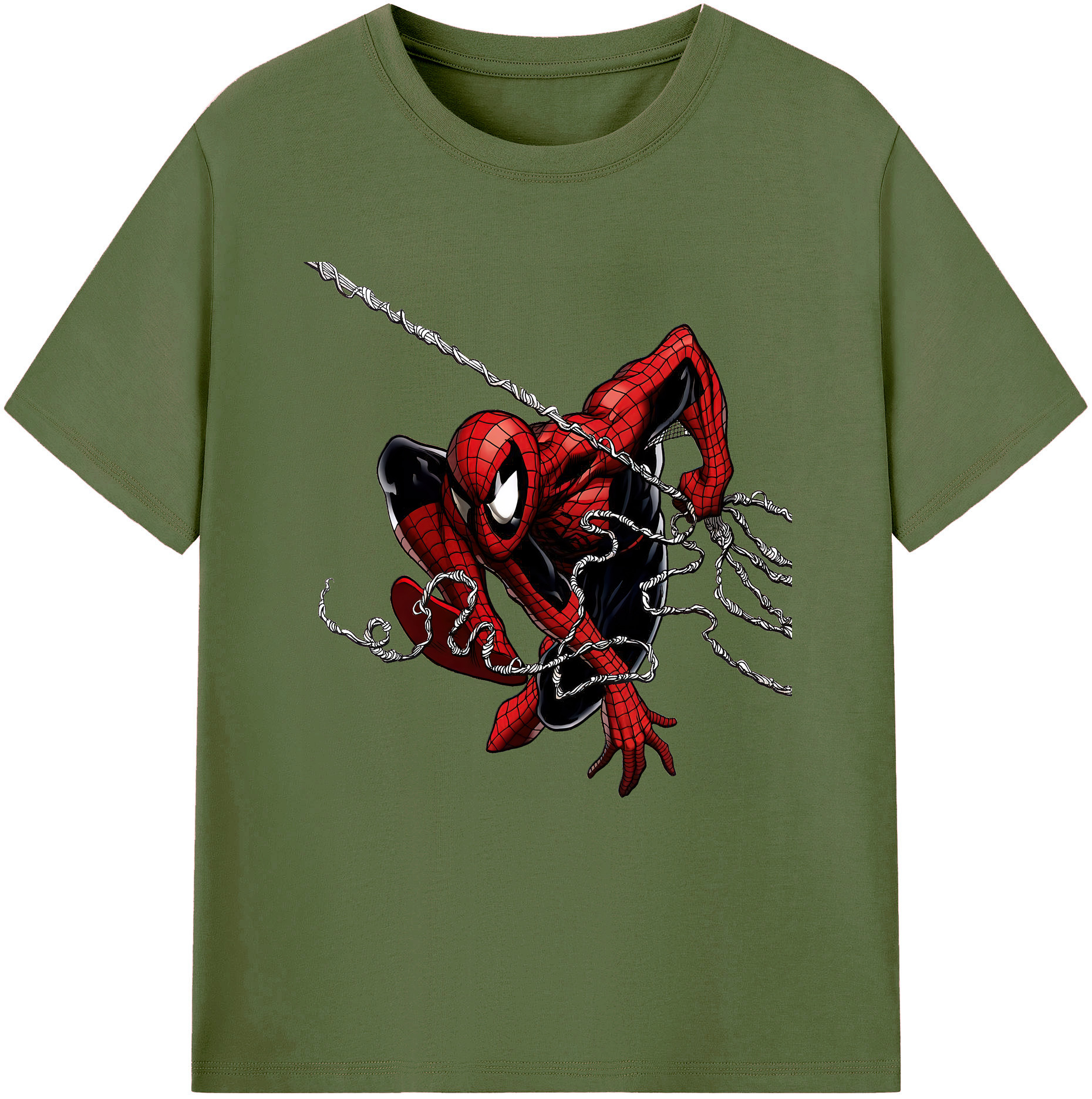 （画像用） Spider Man スパイダーマン 綿100％半袖Tシャツ（フロントプリント）